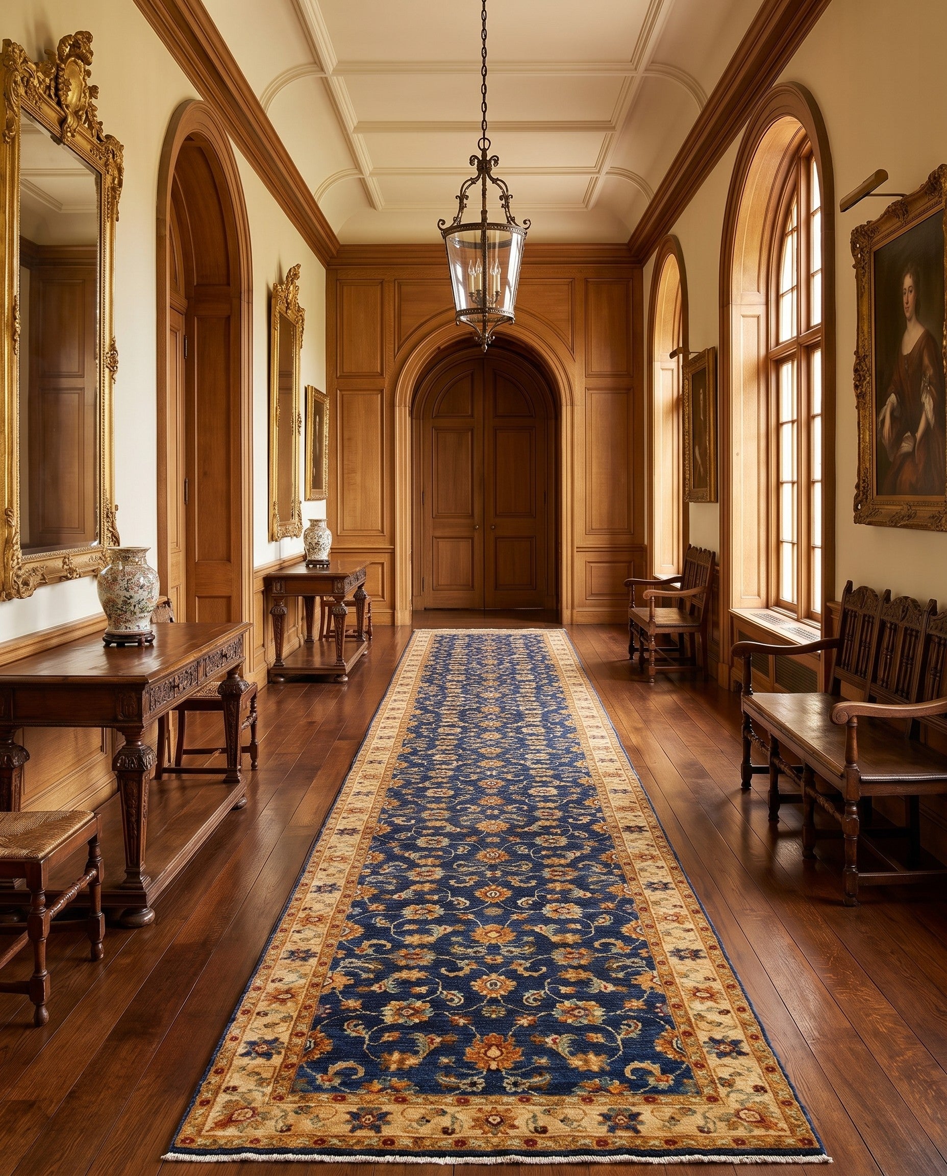 2' 10 x 17' 9 Hand Knotted Pershawar Ziegler Runner Rug
