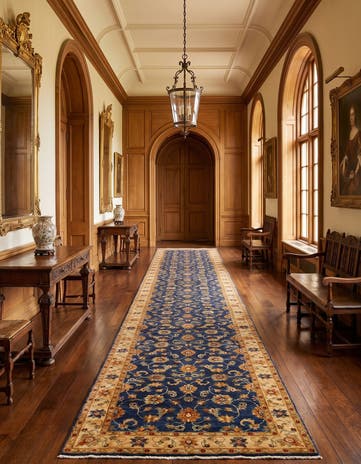 2' 10 x 17' 9 Hand Knotted Pershawar Ziegler Runner Rug