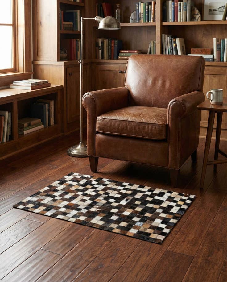 Detail image of 2' x 3' Cowhide Leather Rug