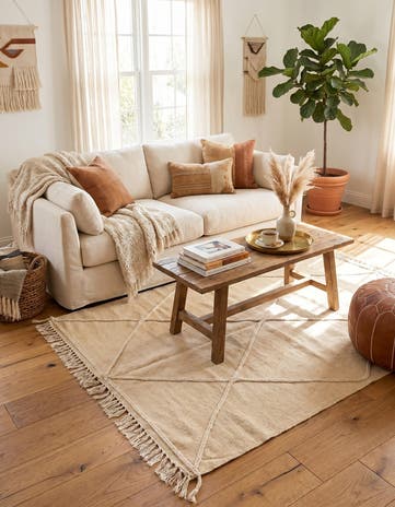 4' 1 x 6' 1 Hand Knotted Moroccan Wool Rug