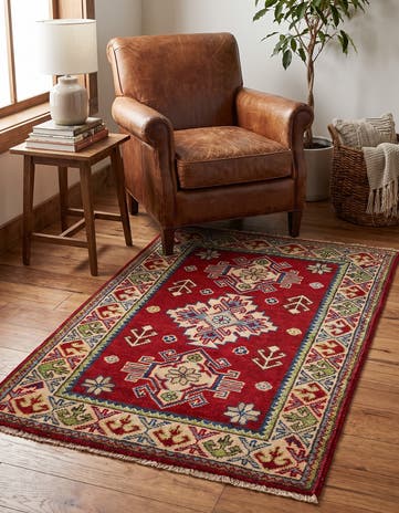 2' x 3' 1 Hand Knotted Kazak Rug