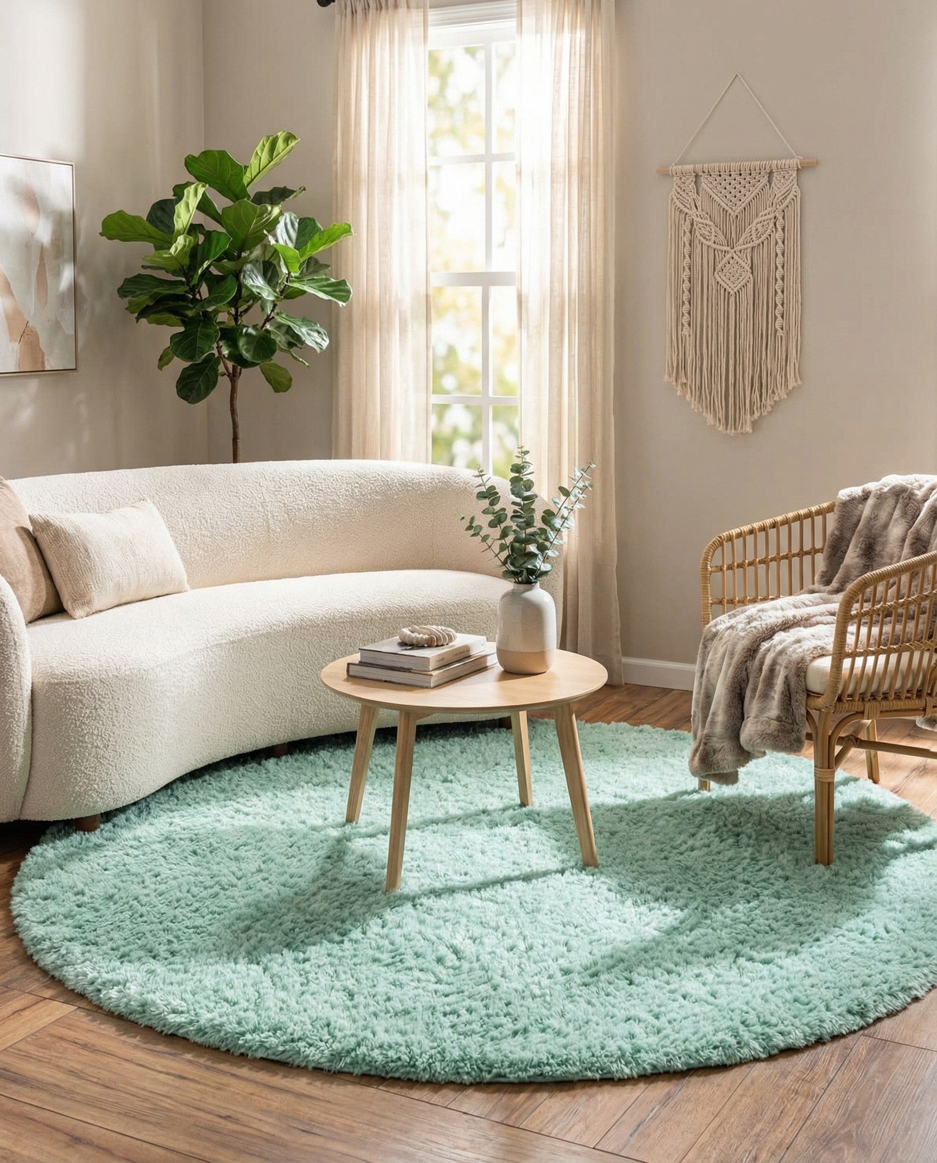 6' 7 x 6' 7 Infinity Shag Round Rug