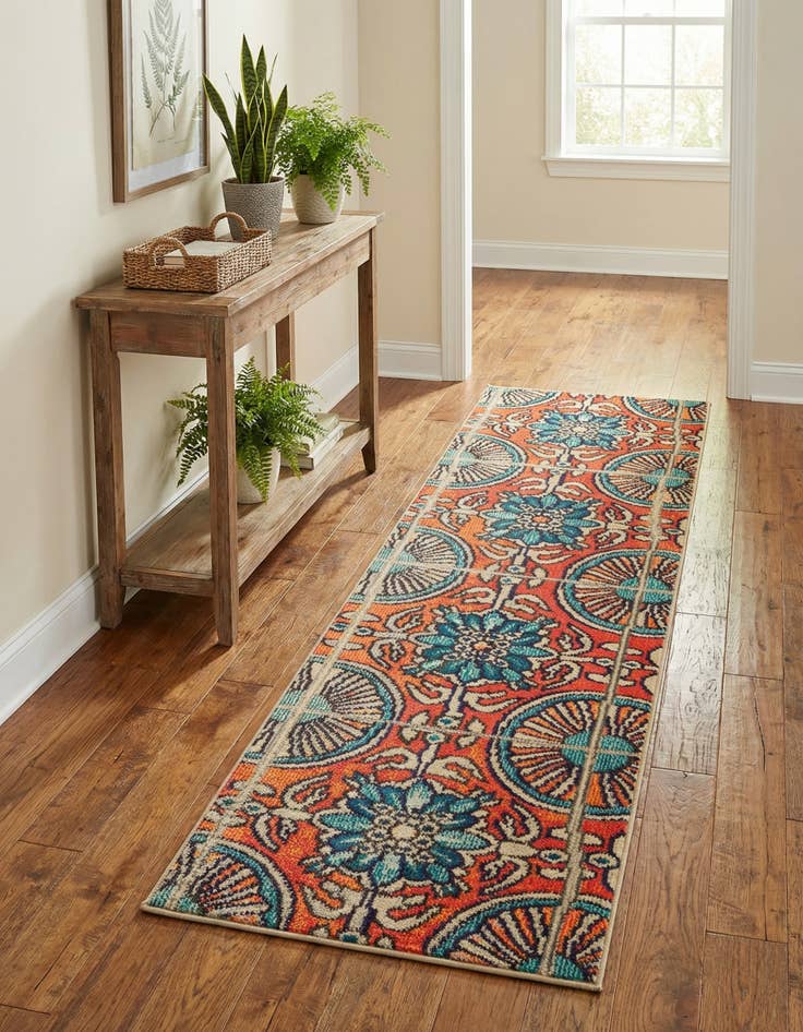 Detail image of  2' 2 x 6' 9  Washable Hyacinth Runner Rug