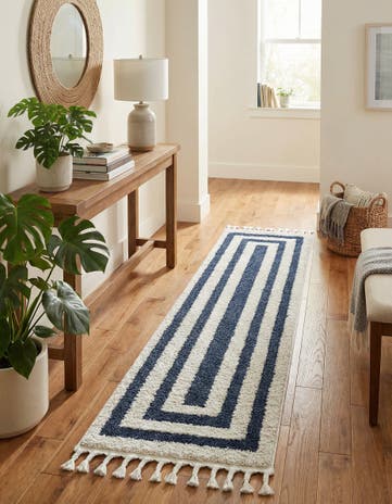 Blue Boho Runner Rug