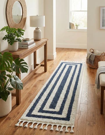 Blue Boho Runner Rug