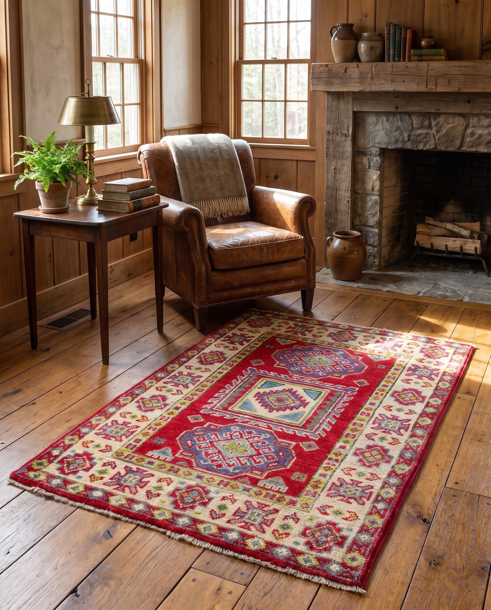 2' 1 x 3' Hand Knotted Kazak Rug