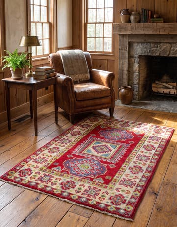 2' 1 x 3' Hand Knotted Kazak Rug