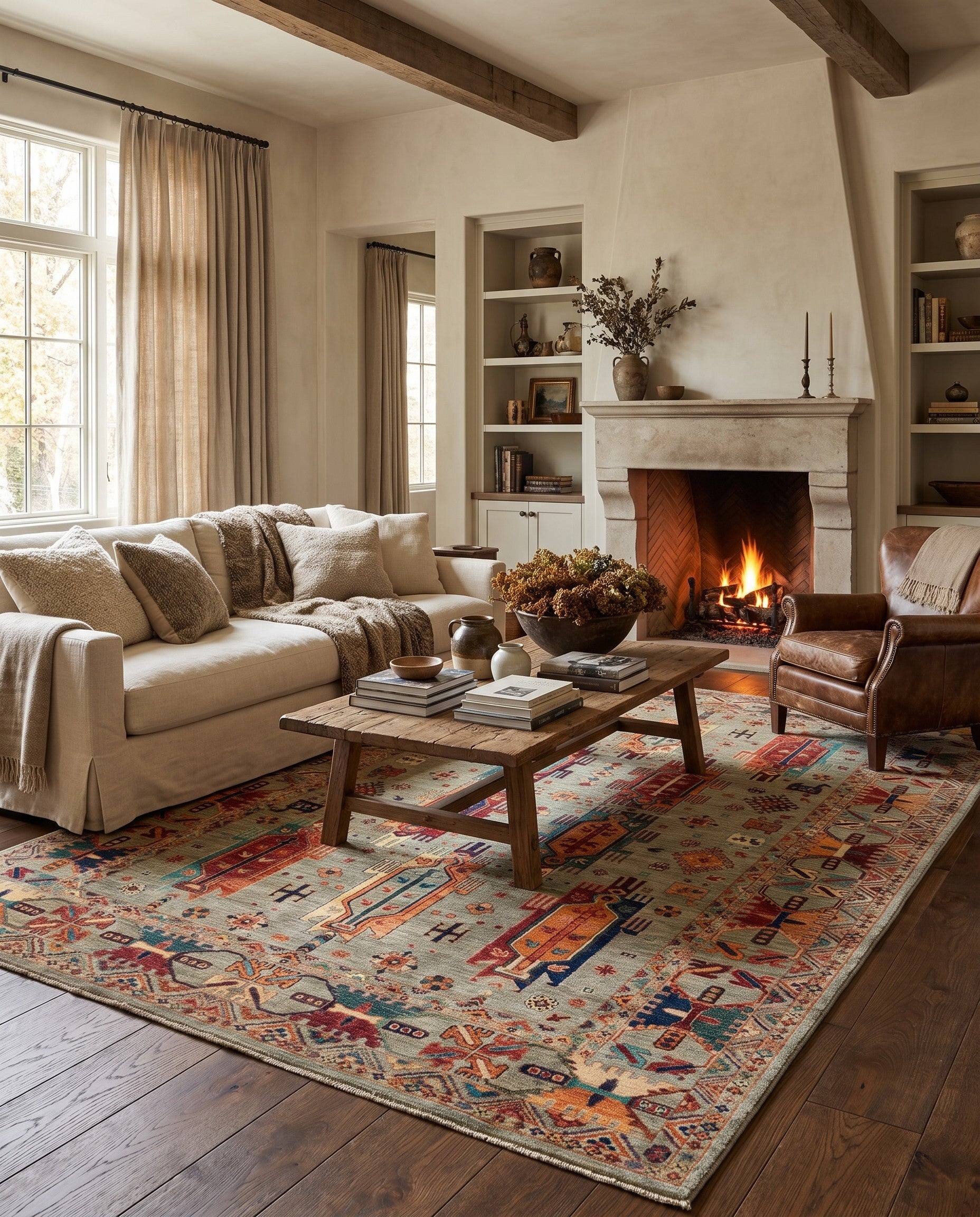 6' 9 x 10' 2 Hand Knotted Ariana Ziegler Rug