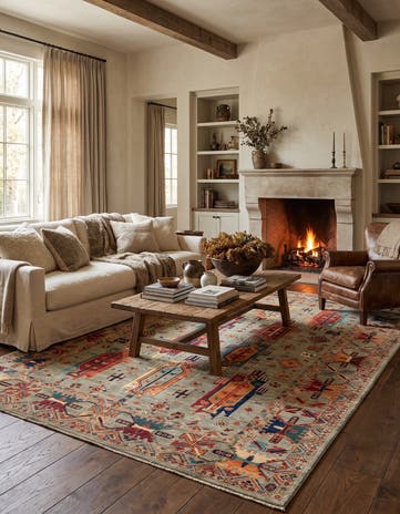6' 9 x 10' 2 Hand Knotted Ariana Ziegler Rug