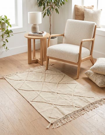 3' 4 x 5' Hand Knotted Moroccan Wool Rug