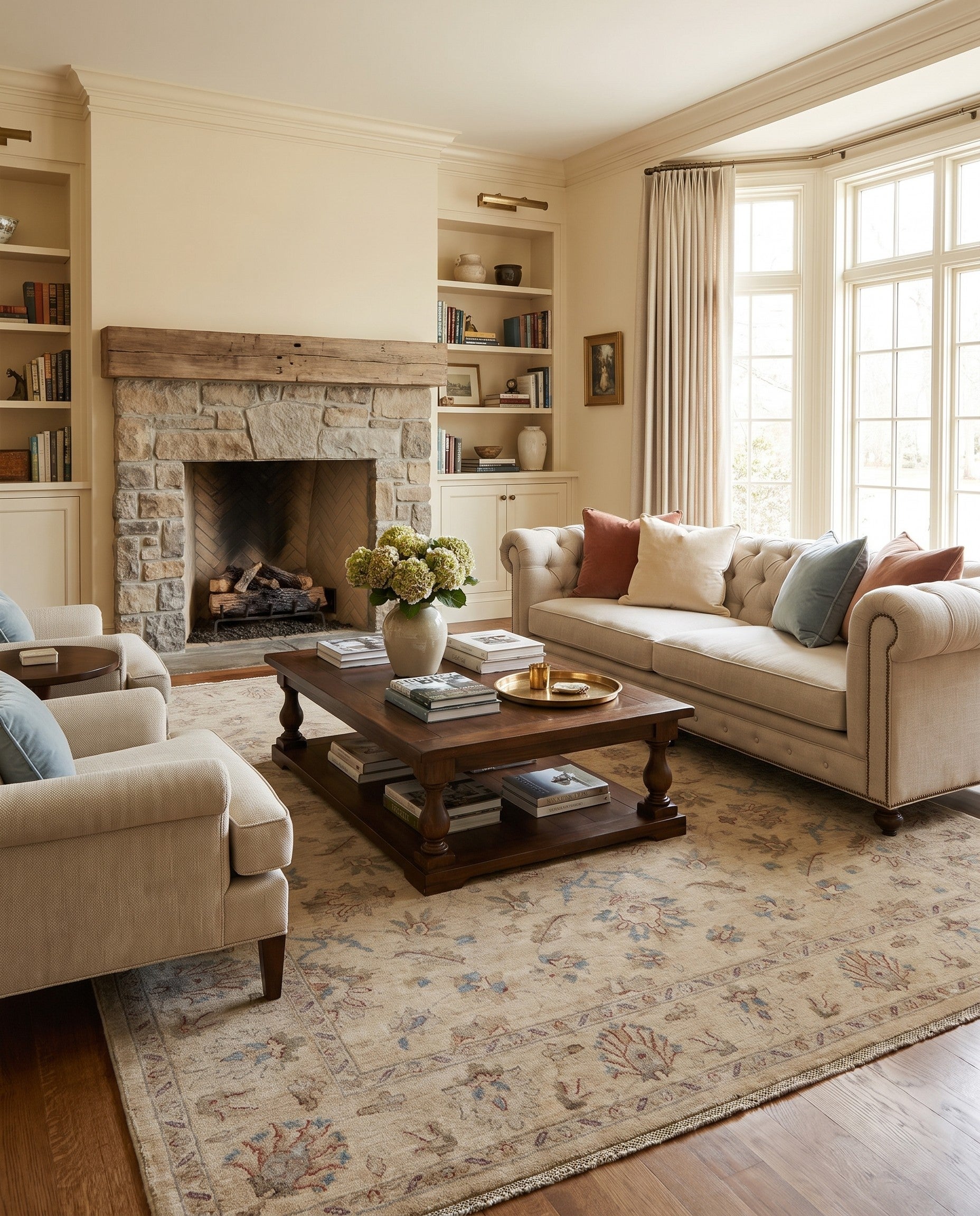 8' 3 x 11' 2 Hand Knotted Ziegler Rug
