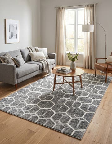 5' x 8' Lattice Trellis Rug