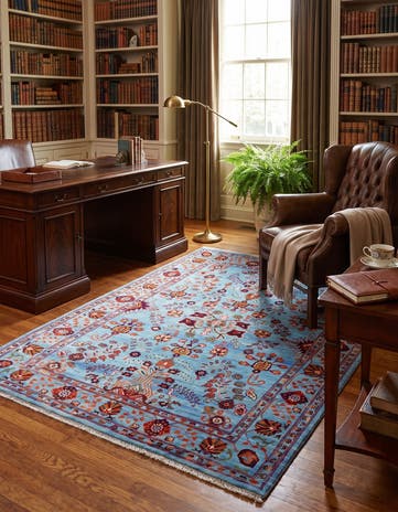 4' 11 x 6' 8 Hand Knotted Ariana Ziegler Rug