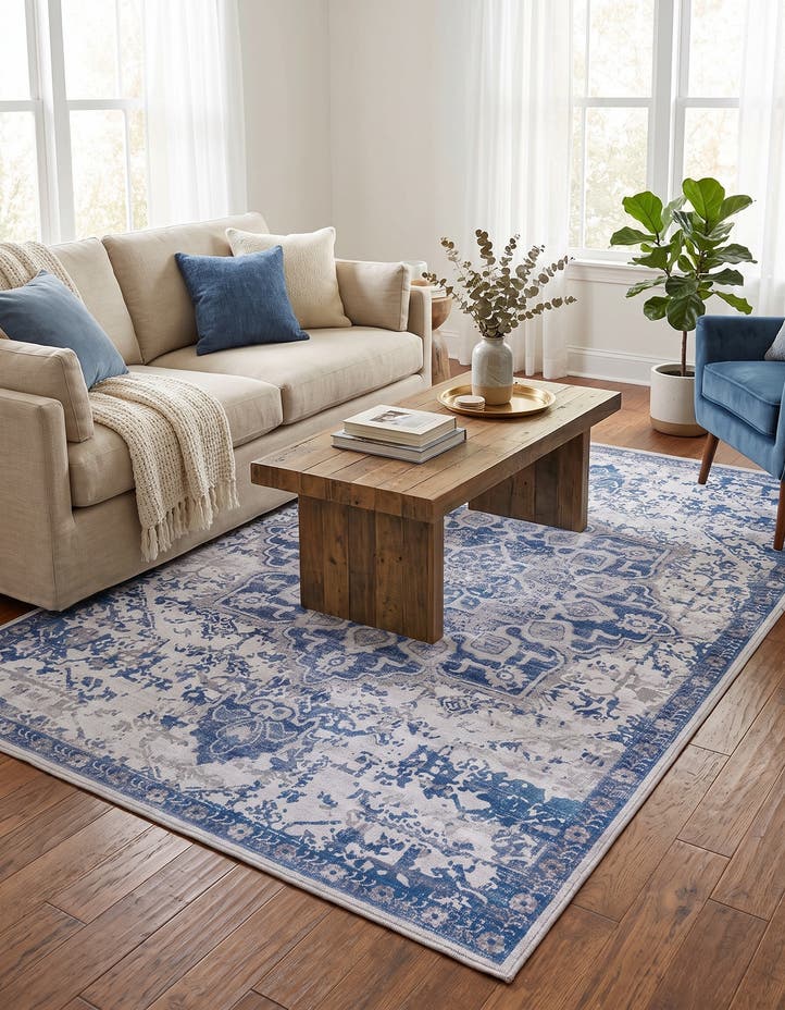 5' 3 x 8' Washable Francesca Rug
