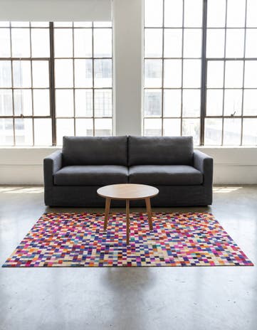 4' 10 x 6' 9 Cowhide Rug