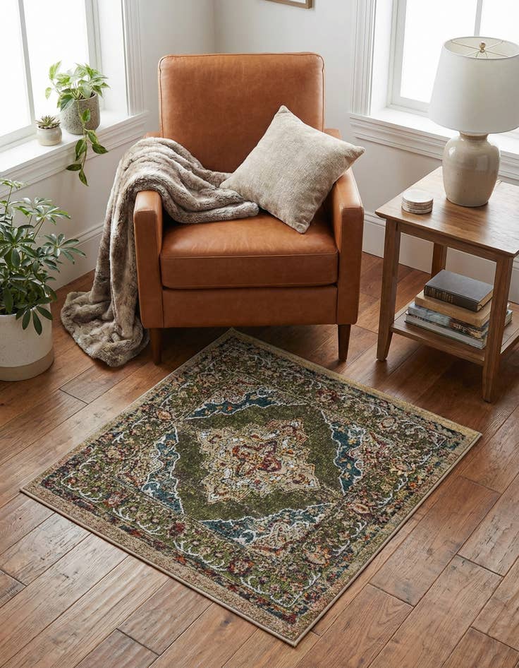 Detail image of 3' 3 x 3' 3 Isabella Square Rug