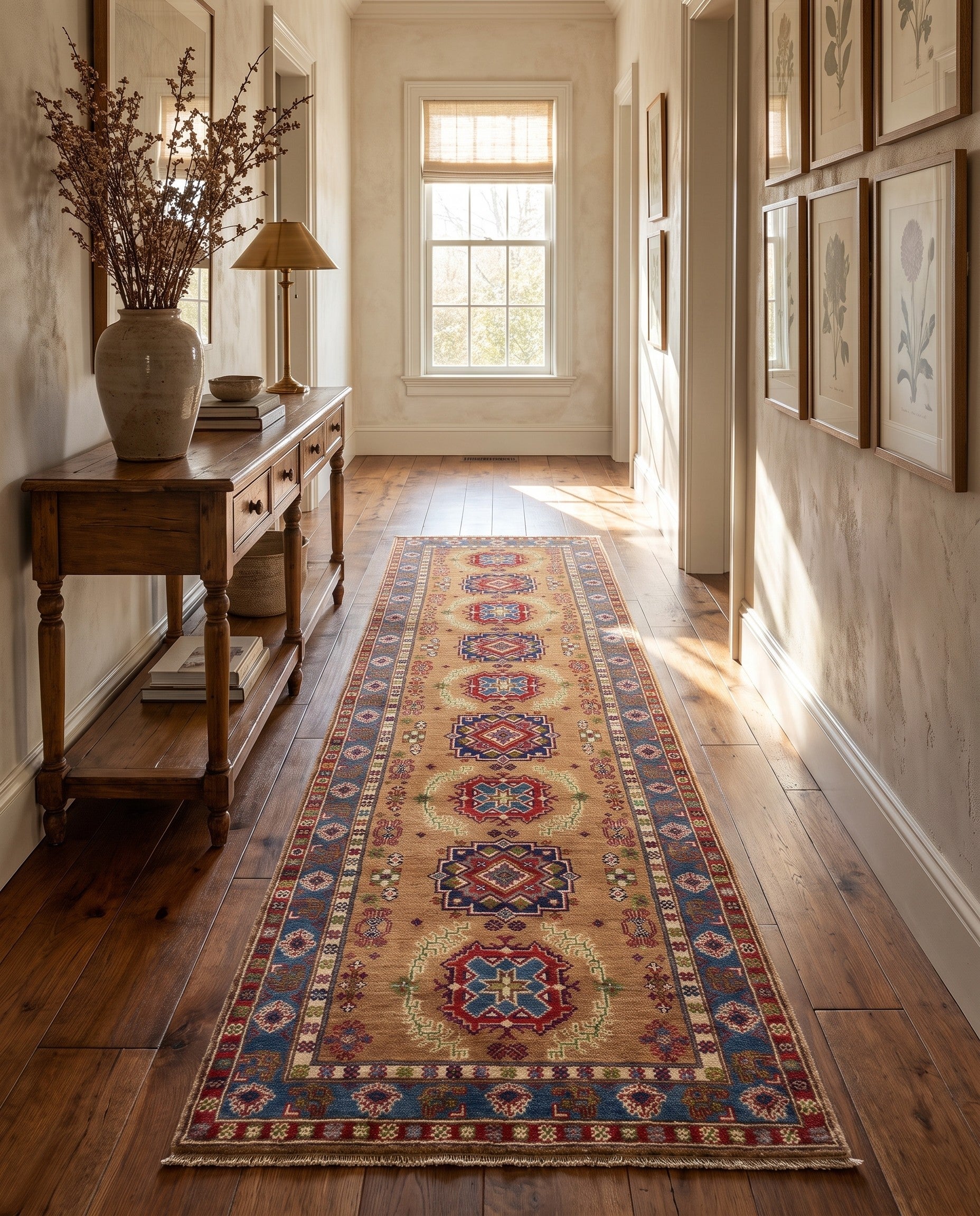 2' 9 x 9' 11 Hand Knotted Kazak Runner Rug