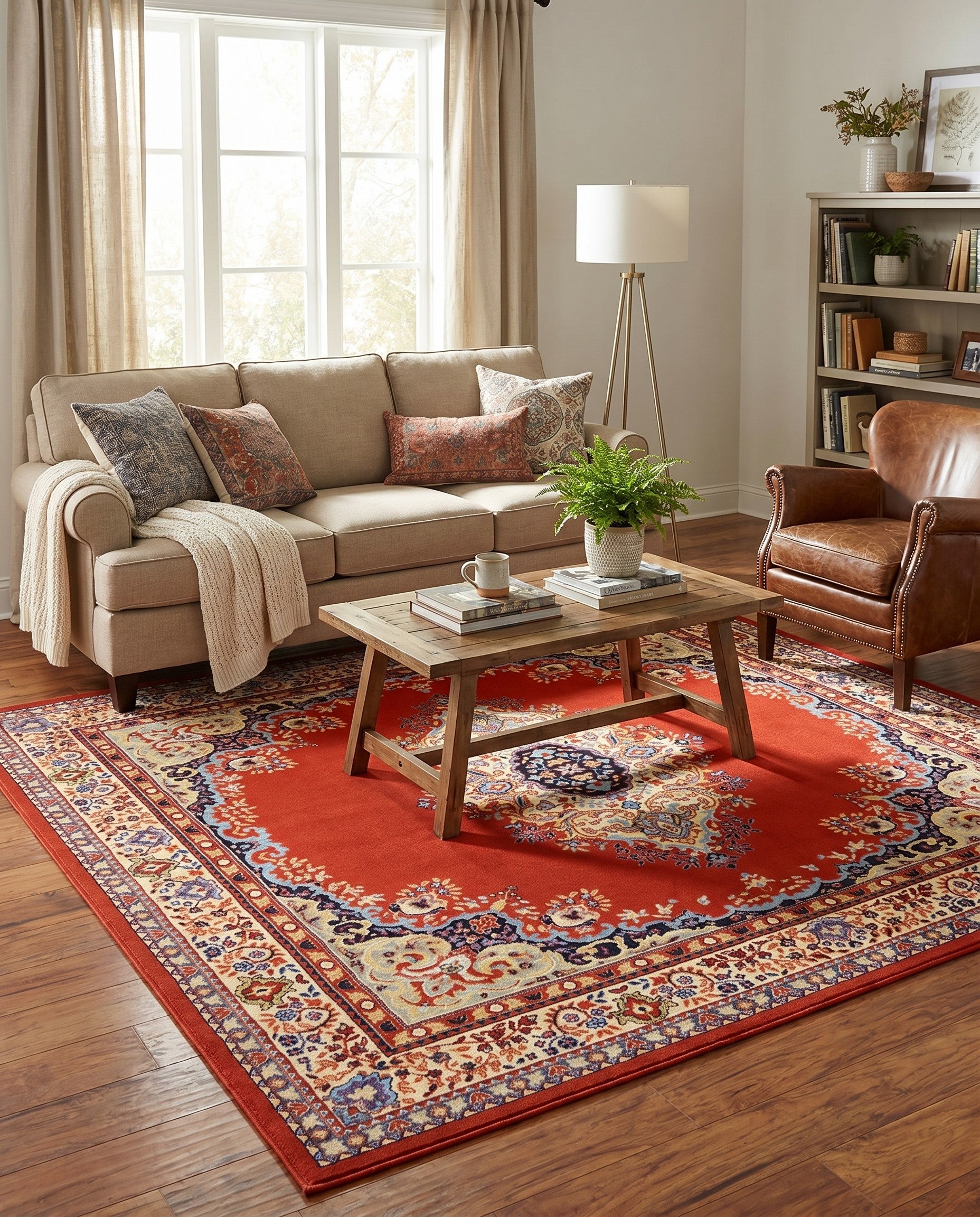 Terracotta Amaya Square Rug