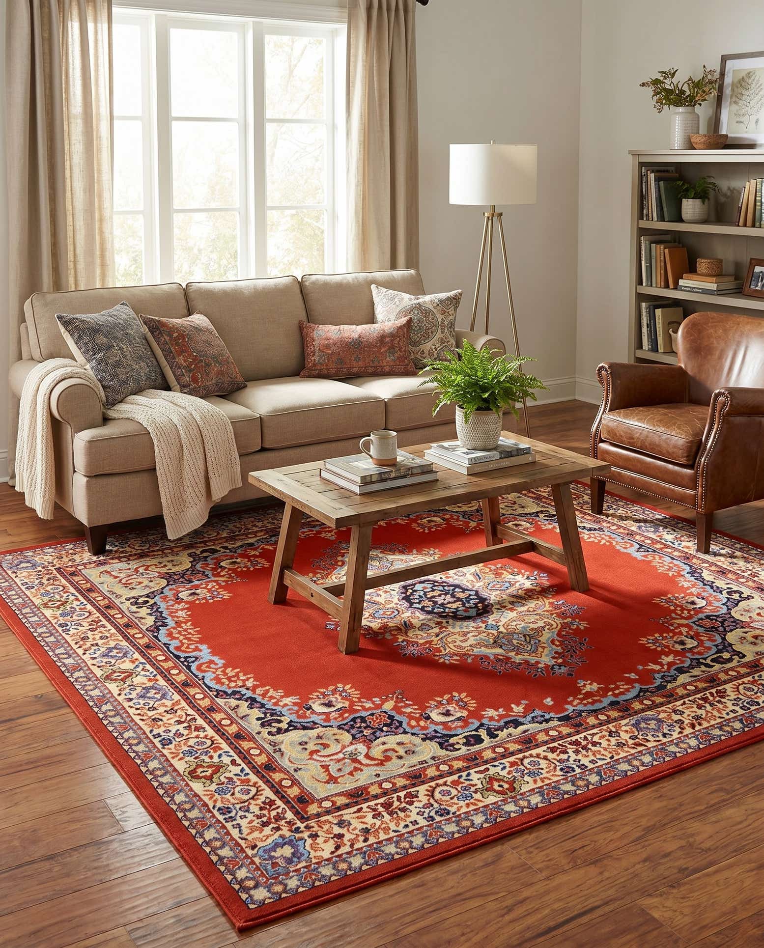7' 10 x 7' 10 Mashad Design Square Rug