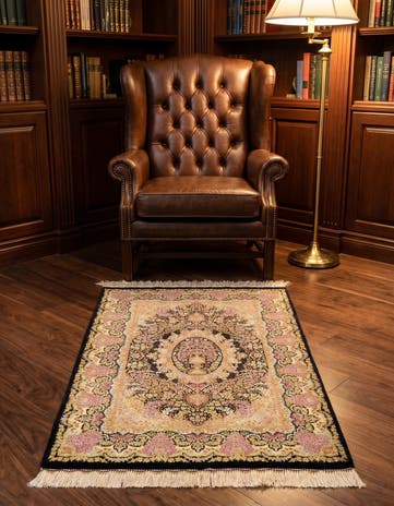 2' 7 x 3' 10 Ghom Silk Rug