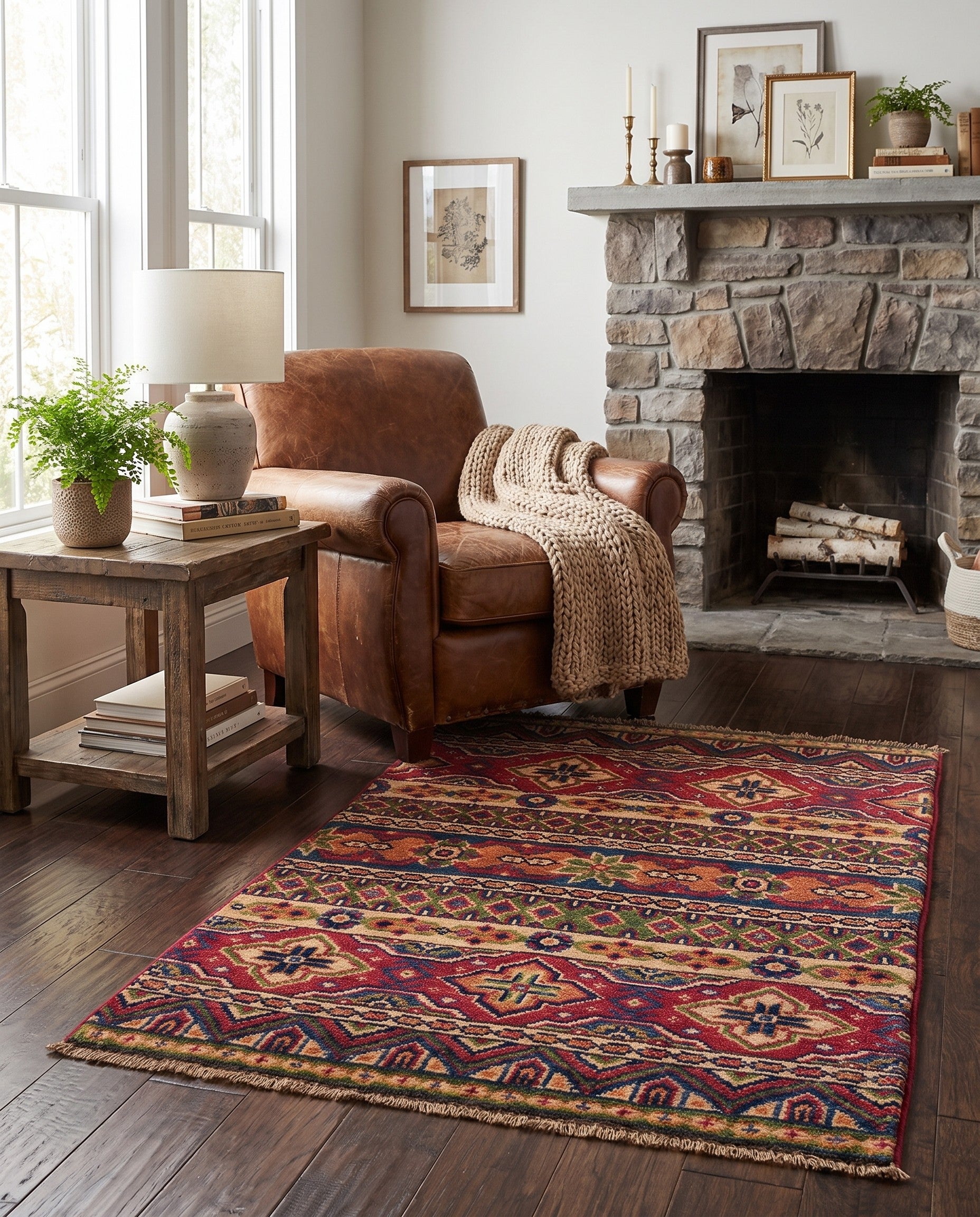 2' 1 x 2' 11 Hand Knotted Kazak Rug