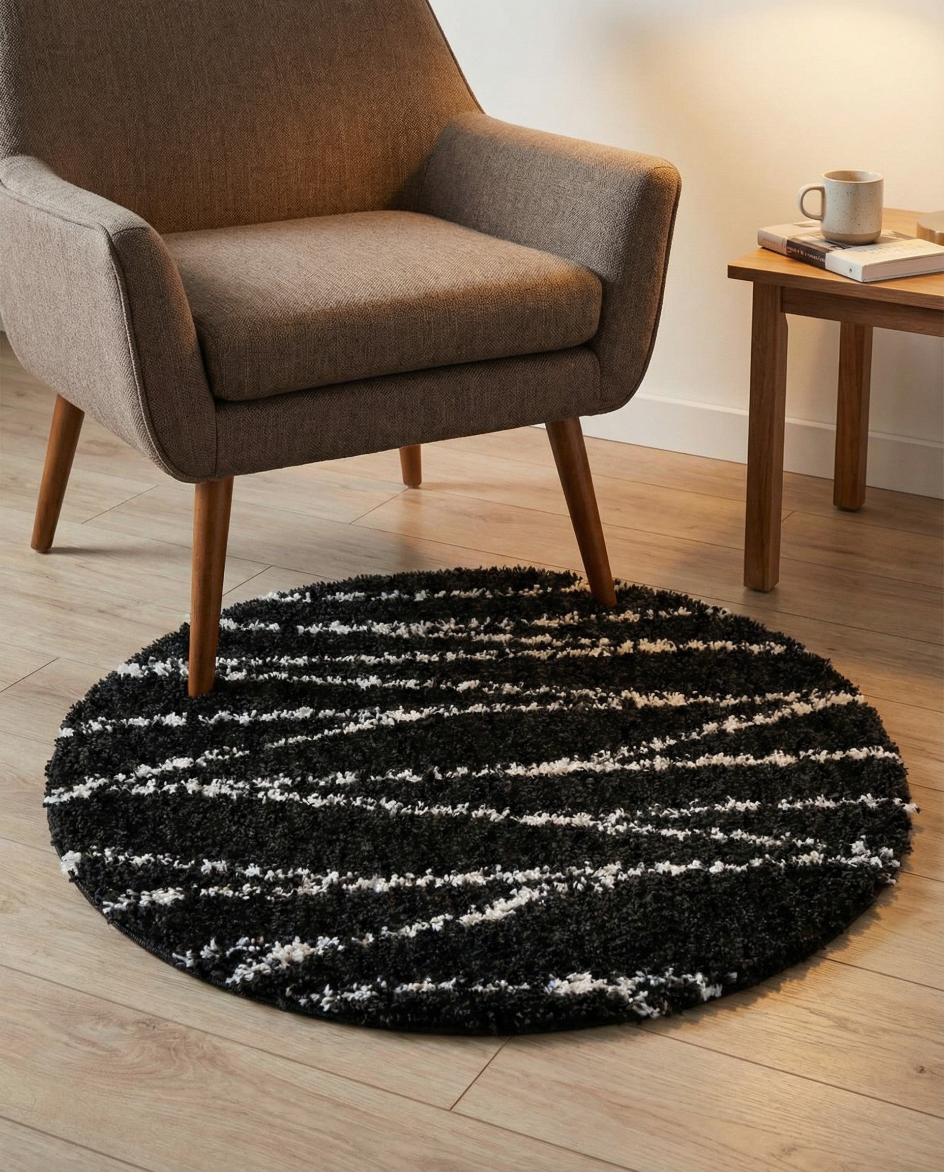 3' 3 x 3' 3 Serenity Shag Round Rug