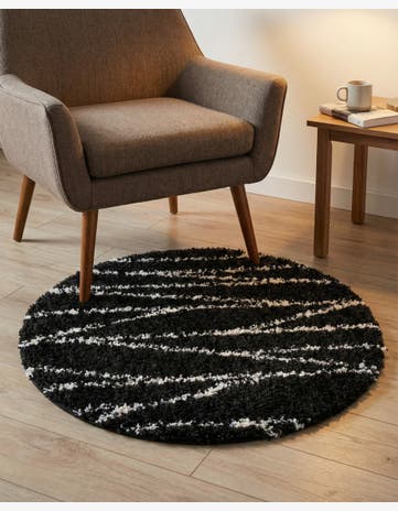 3' 3 x 3' 3 Serenity Shag Round Rug