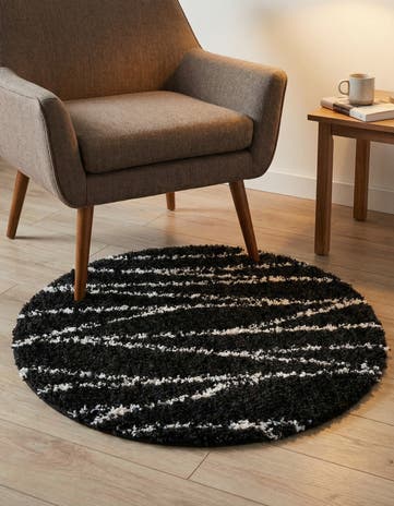 3' 3 x 3' 3 Serenity Shag Round Rug