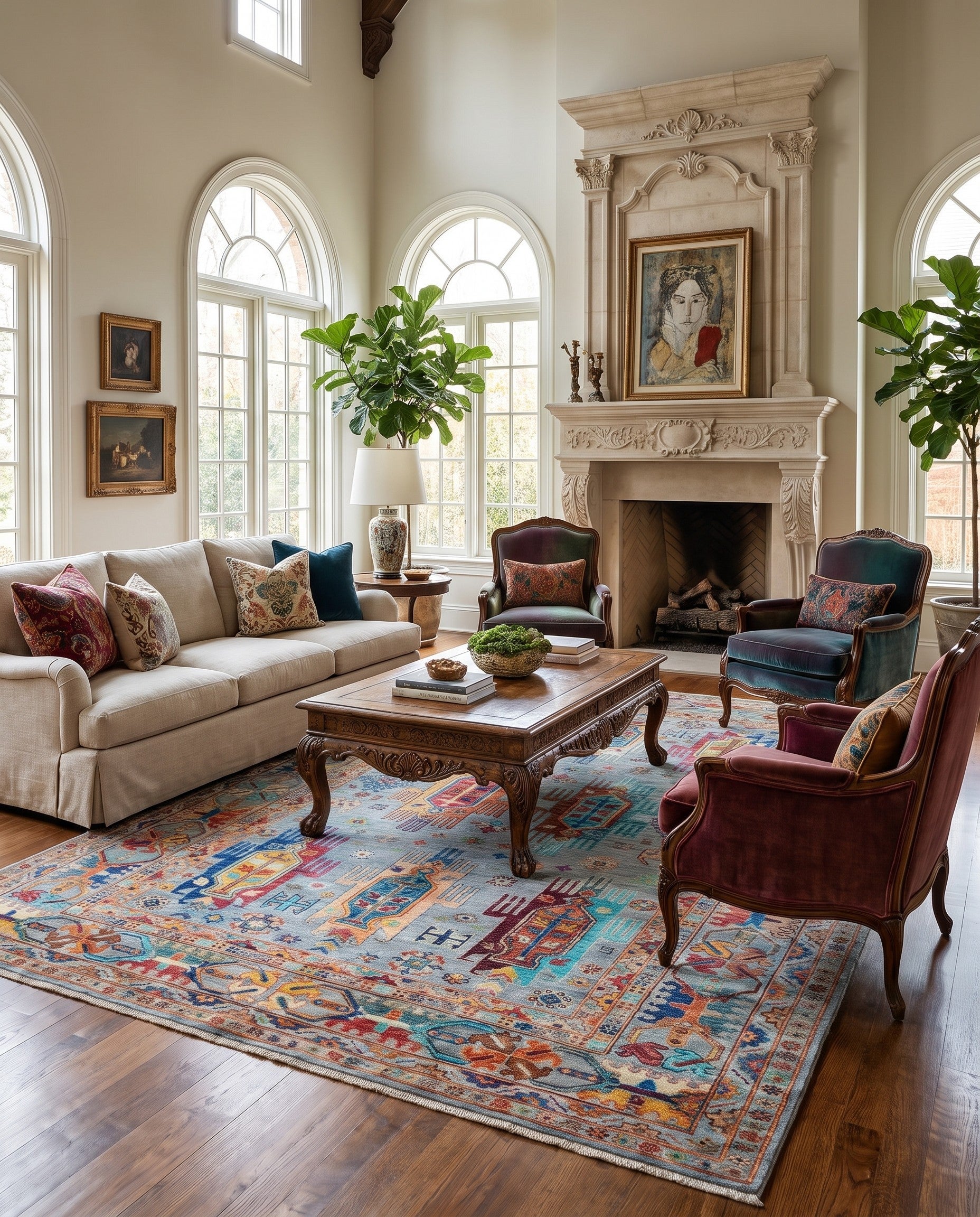 5' 11 x 8' 5 Hand Knotted Ariana Ziegler Rug