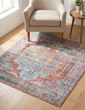 3' 3 x 3' 3 Washable Maahru Square Rug