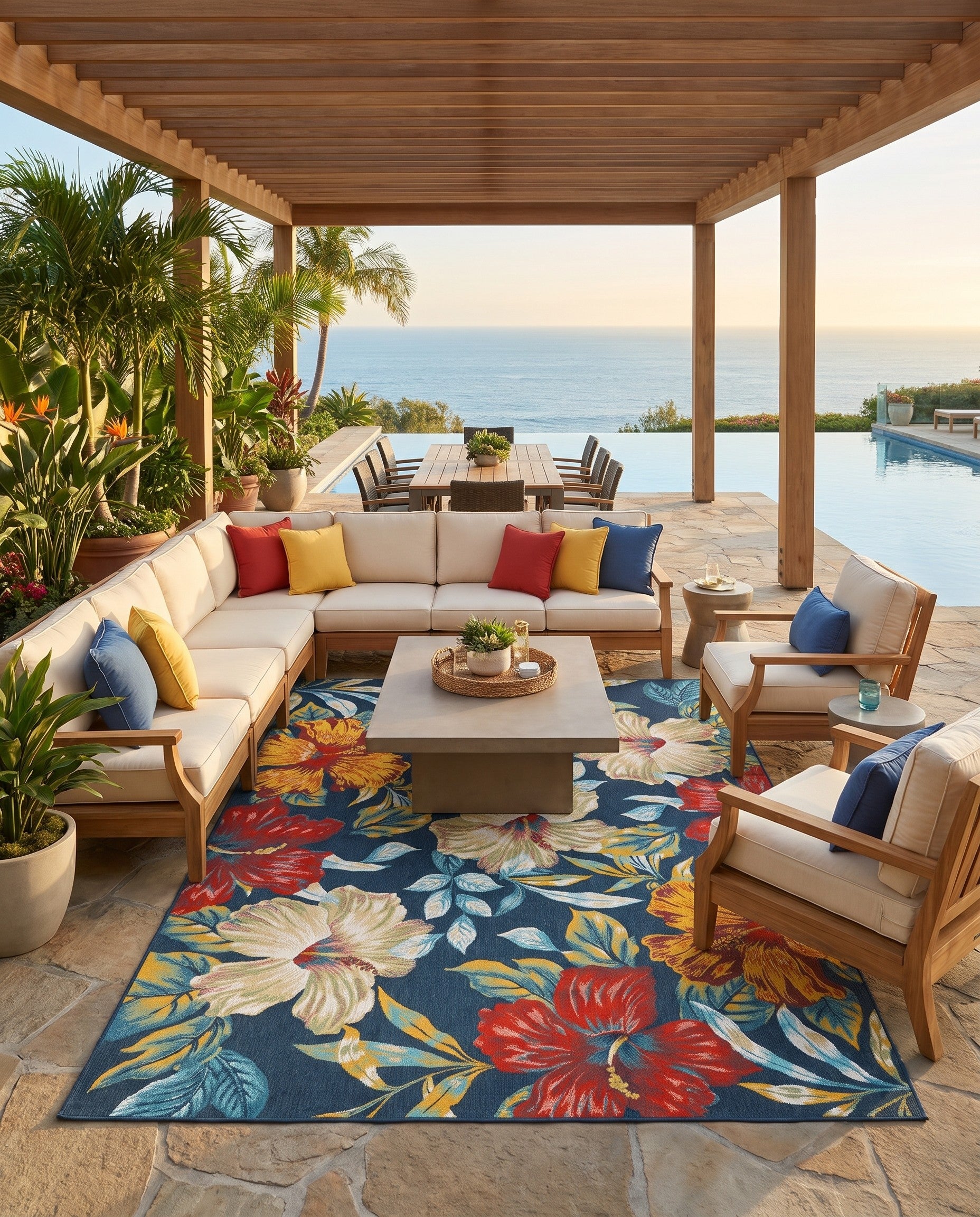 305cm x 430cm Easy-Clean Coastal Indoor / Outdoor Rug