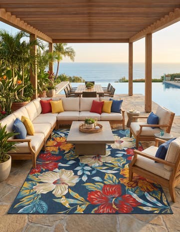 305cm x 430cm Easy-Clean Coastal Indoor / Outdoor Rug