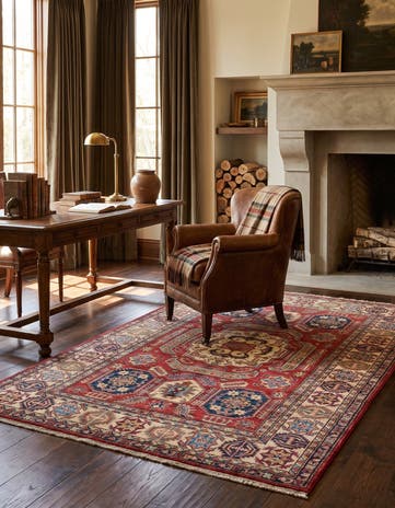 4' 11 x 6' 11 Hand Knotted Kazak Rug
