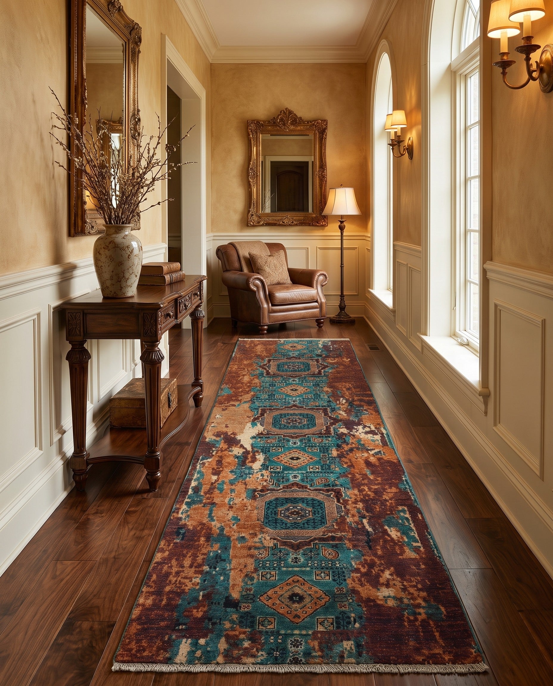 2' 11 x 10' Hand Knotted Mamluk Ziegler Runner Rug