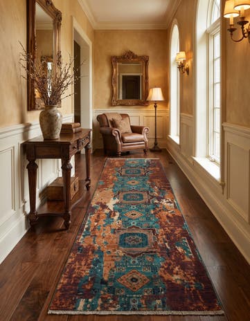 2' 11 x 10' Hand Knotted Mamluk Ziegler Runner Rug