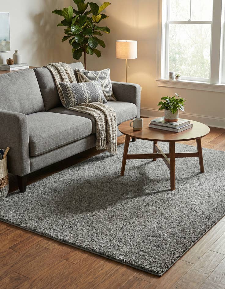 Detail image of 6' x 9' Solid Frieze Rug