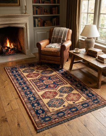 3' 4 x 5' 6 Hand Knotted Kazak Wool Rug