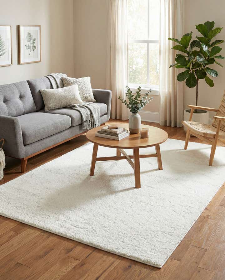 5' 5 x 5' 10 Solid Frieze Square Rug