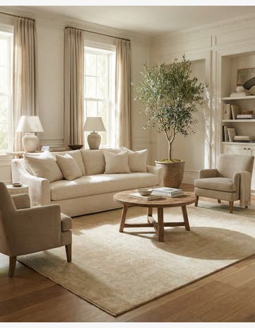 9' 2 x 11' 10 Hand Knotted Oushak Wool Rug