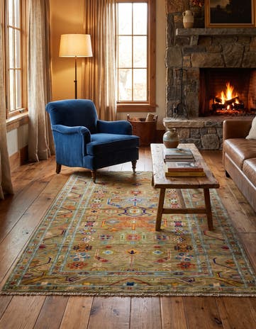 3' 5 x 5' 4 Hand Knotted Kazak Rug