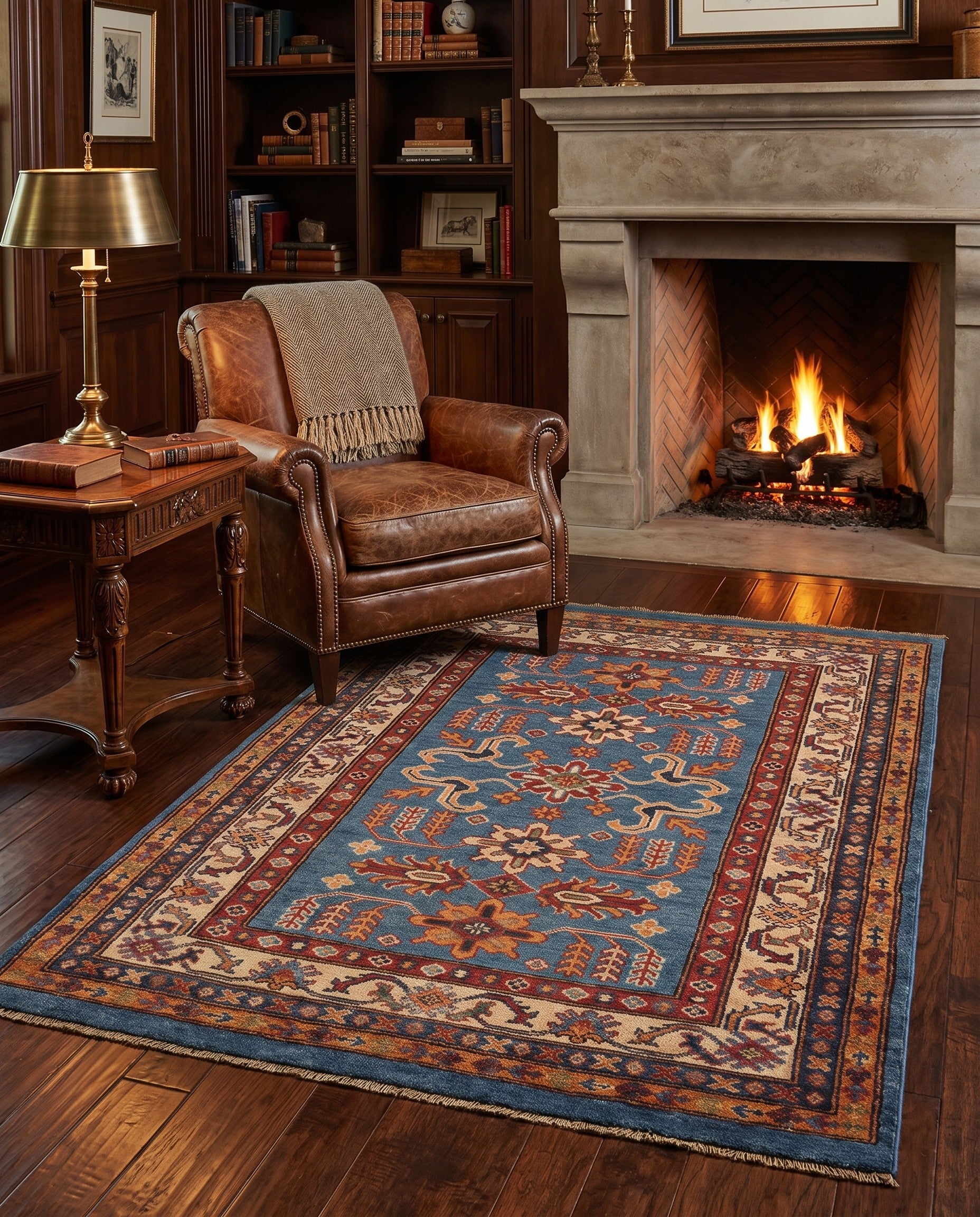 3' x 4' 4 Hand Knotted Kazak Rug