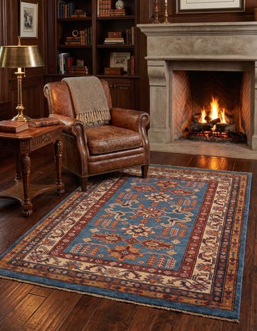 3' x 4' 4 Hand Knotted Kazak Rug