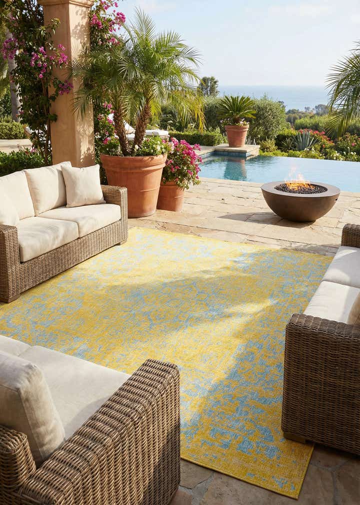 13' x 13' Easy-Clean Jill Zarin Dubai Indoor / Outdoor Square Rug
