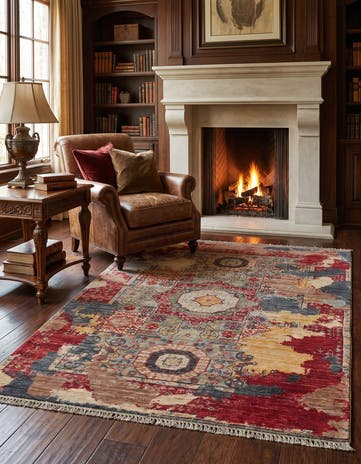 3' 4 x 5' Hand Knotted Mamluk Ziegler Rug