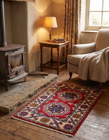 2' x 2' 11 Hand Knotted Kazak Rug