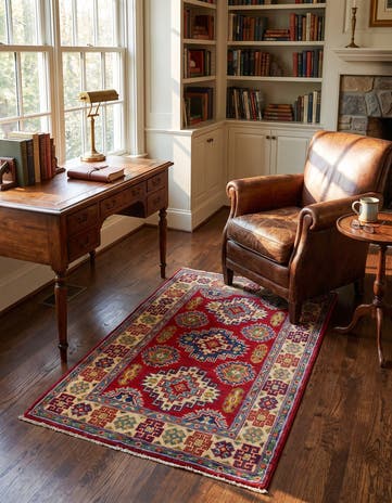 2' 6 x 3' 11 Hand Knotted Kazak Rug