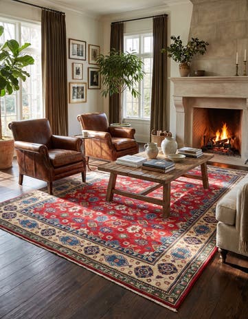 6' 7 x 9' Hand Knotted Kazak Rug