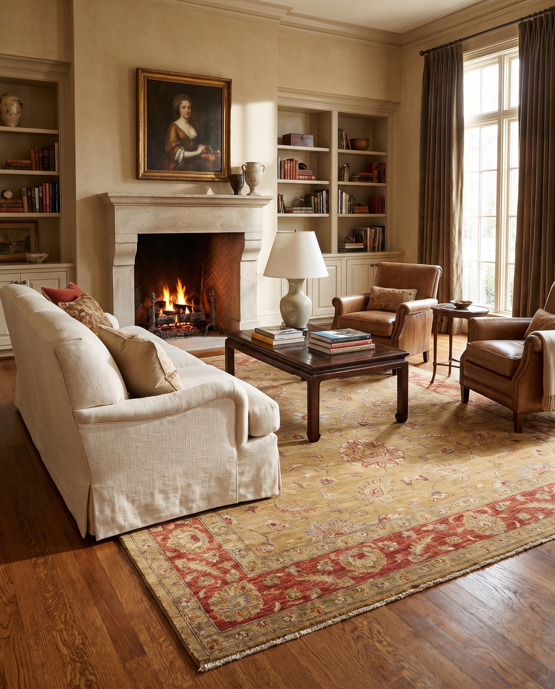 8' x 9' 10 Hand Knotted Ziegler Rug