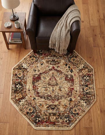 Cream Saturn Octagon Rug