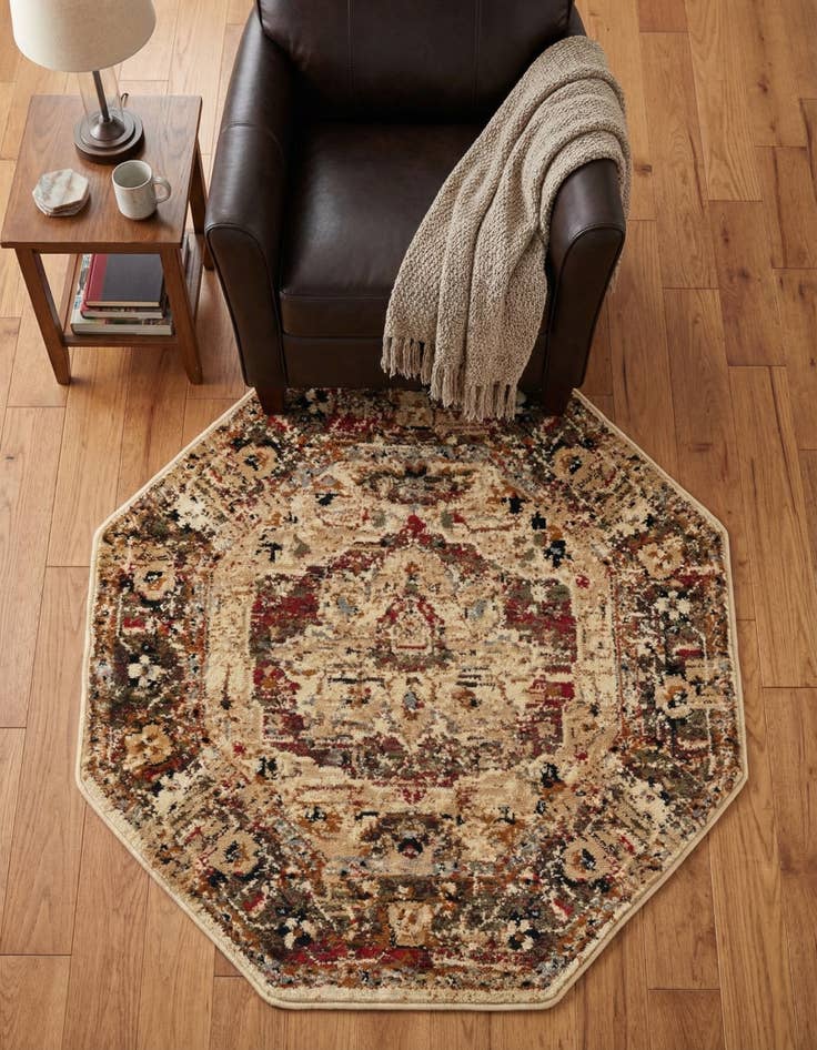 Detail image of 3' 3 x 3' 3 Saturn Octagon Rug